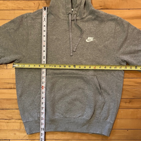 Nike Club Pullover Hoodie Fleece, Dark Heather Grey - Men's Small - Picture 3 of 8
